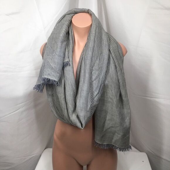 Nordstrom Striped Eyelash Fringe Scarf (F2) - Picture 1 of 5